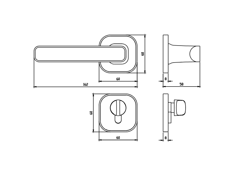 Lockit-Lever installed on door