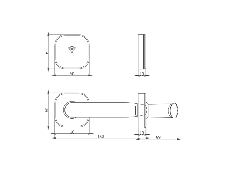 Lockit-Modern installed on door