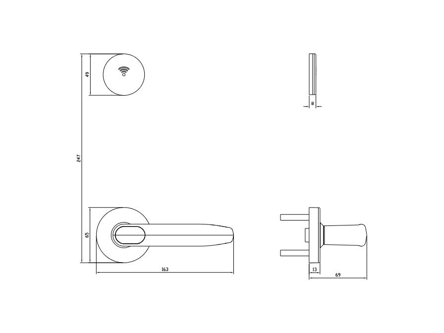 Lockit-Glide installed on door